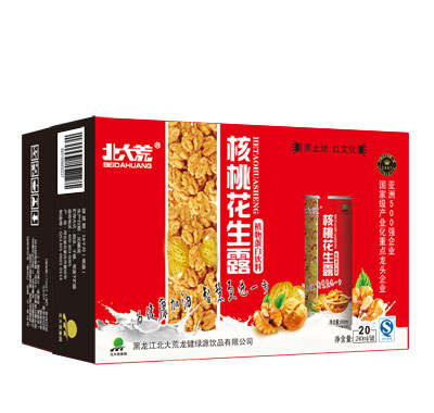 北大荒精品核桃花生露240mlx20
